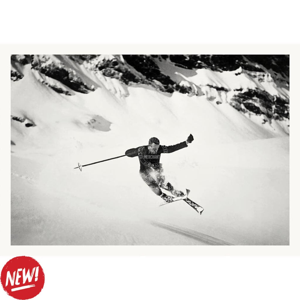 Skiing The Alps | Switzerland A4 210 X 297Mm 8.3 11.7 Inches / Unframed Print Art