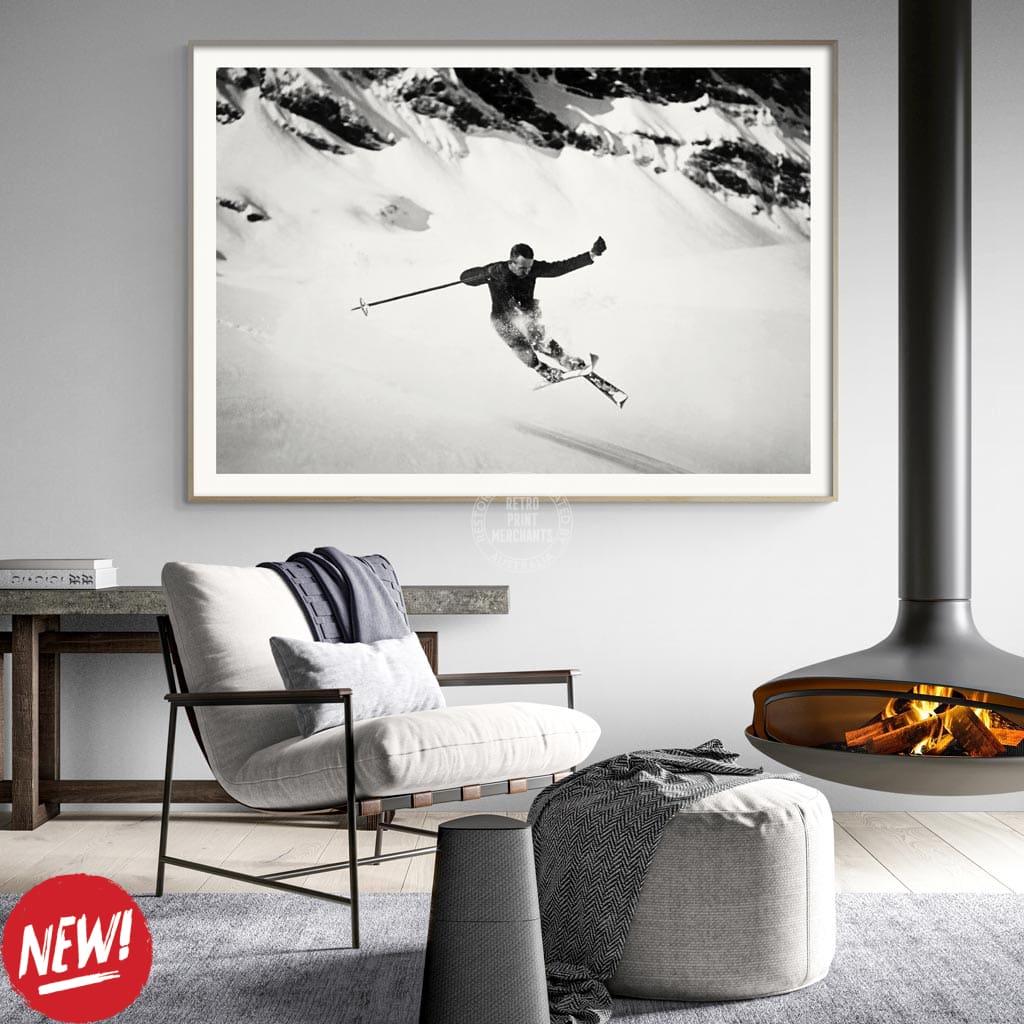 Skiing The Alps | Switzerland Print Art