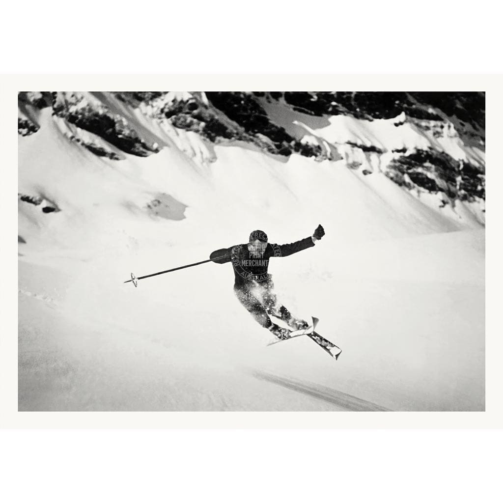Skiing The Alps | Switzerland A4 210 X 297Mm 8.3 11.7 Inches / Unframed Print Art