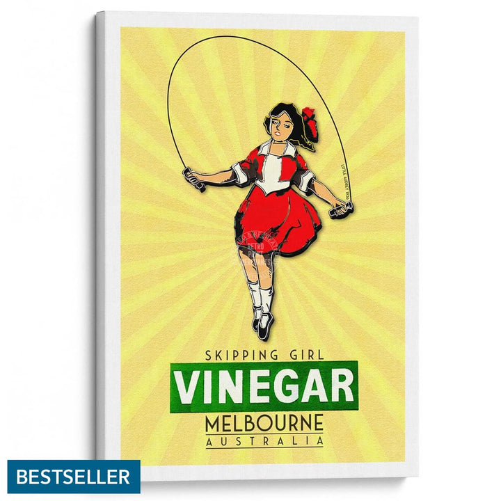 Skipping Girl | Australia A3 297 X 420Mm 11.7 16.5 Inches / Stretched Canvas Print Art