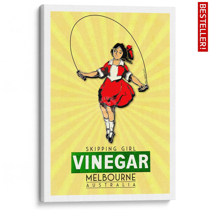 Skipping Girl | Australia A3 297 X 420Mm 11.7 16.5 Inches / Stretched Canvas Print Art