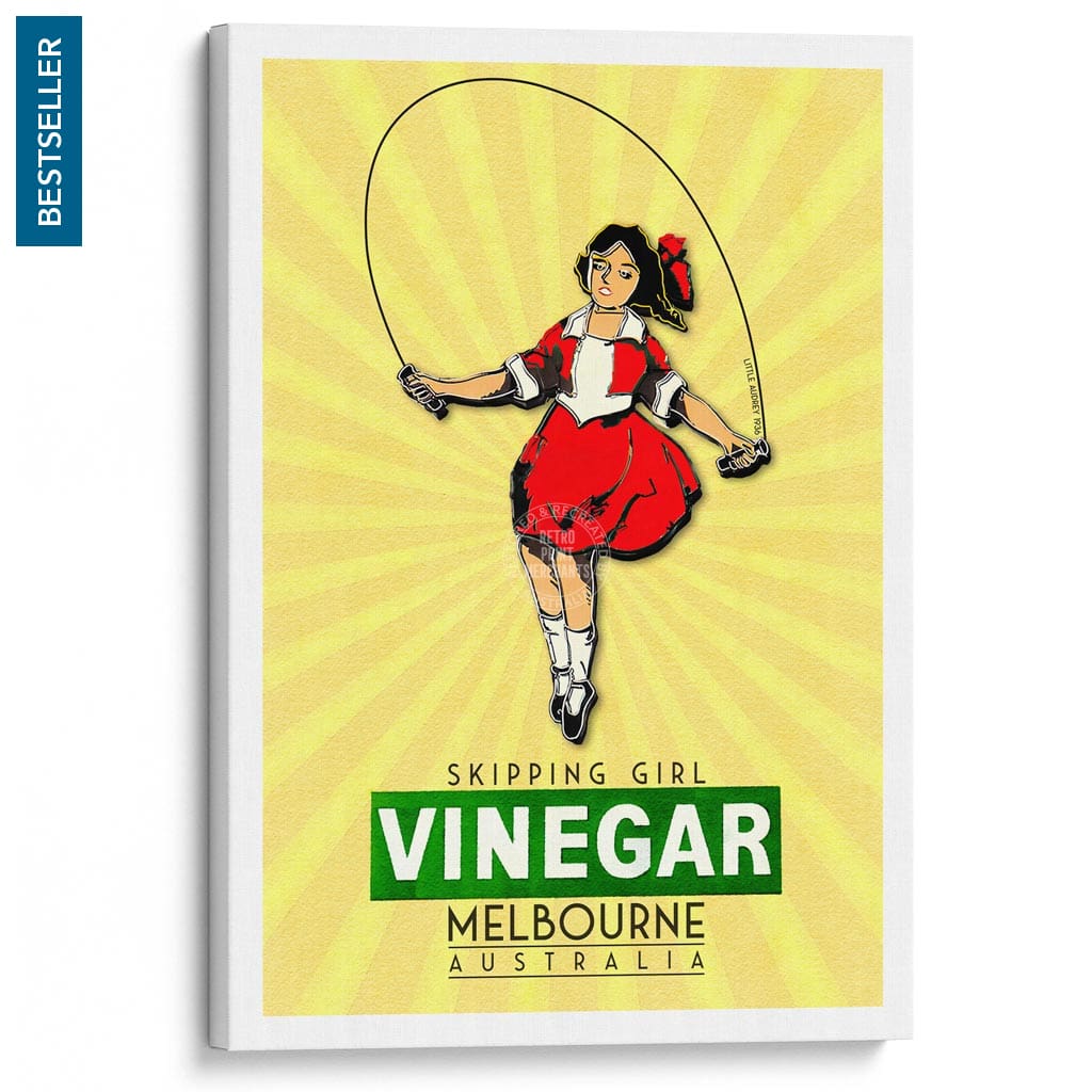 Skipping Girl | Australia A3 297 X 420Mm 11.7 16.5 Inches / Stretched Canvas Print Art