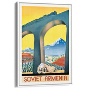 Soviet Armenia | Russia A3 297 X 420Mm 11.7 16.5 Inches / Canvas Floating Frame - White Timber Print