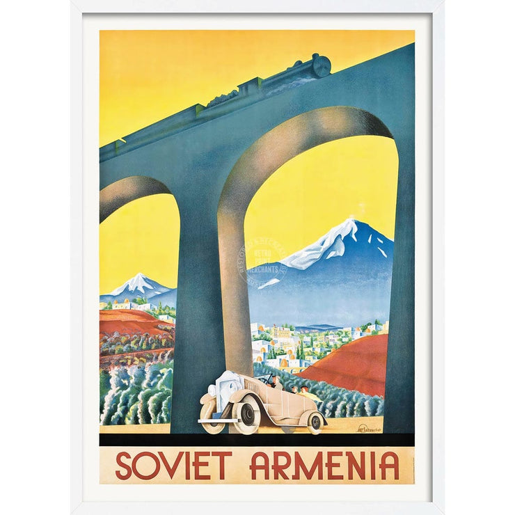 Soviet Armenia | Russia A3 297 X 420Mm 11.7 16.5 Inches / Framed Print - White Timber Art