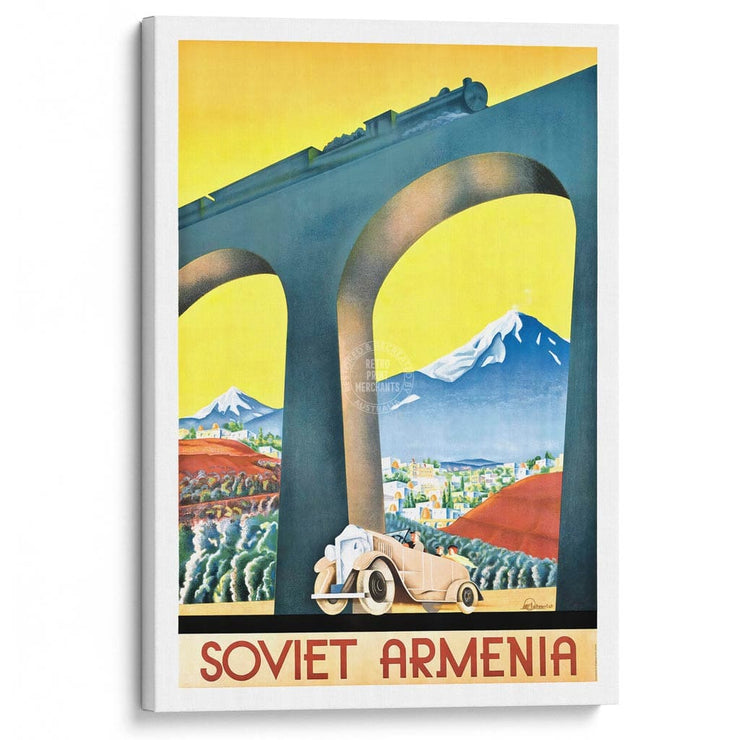 Soviet Armenia | Russia A3 297 X 420Mm 11.7 16.5 Inches / Stretched Canvas Print Art