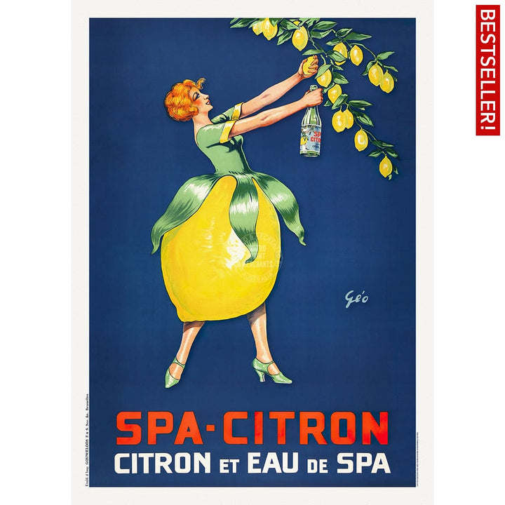 Spa Citron 1930 | Belgium A3 297 X 420Mm 11.7 16.5 Inches / Unframed Print Art