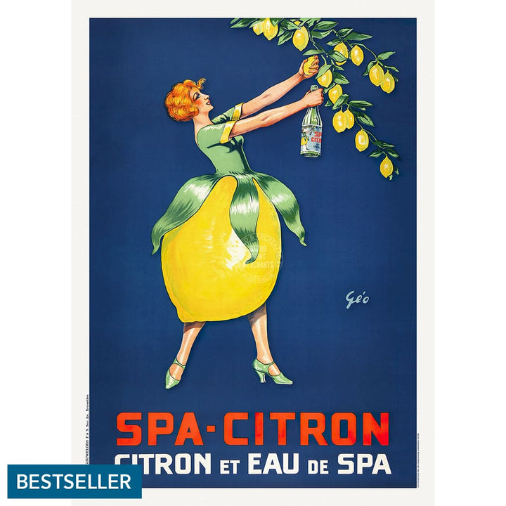 Spa Citron 1930 | Belgium A3 297 X 420Mm 11.7 16.5 Inches / Unframed Print Art