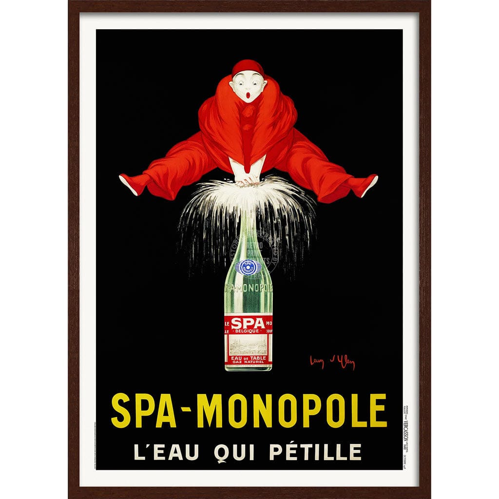 Spa Monopole 1928 | France A3 297 X 420Mm 11.7 16.5 Inches / Framed Print - Dark Oak Timber Art