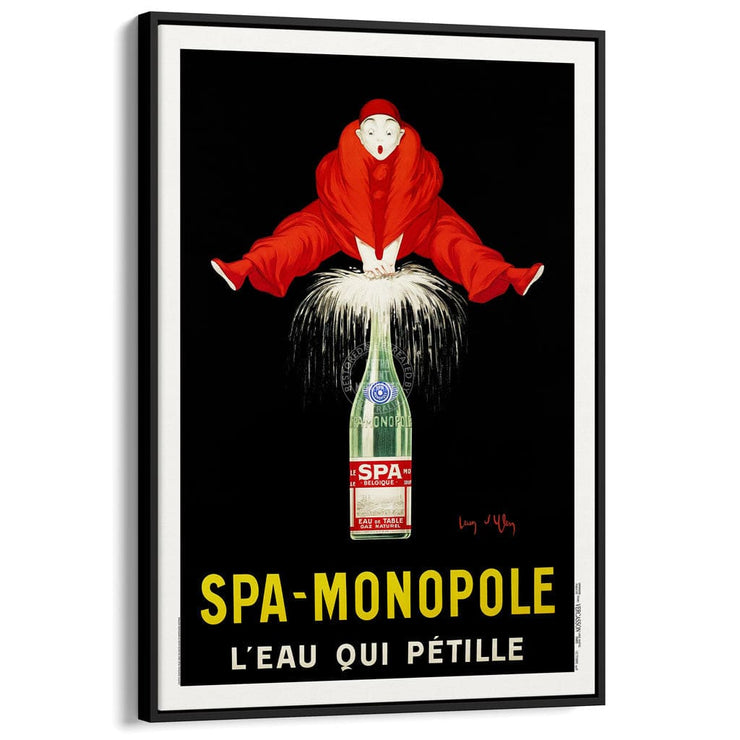 Spa Monopole 1928 | France A3 297 X 420Mm 11.7 16.5 Inches / Canvas Floating Frame - Black Timber