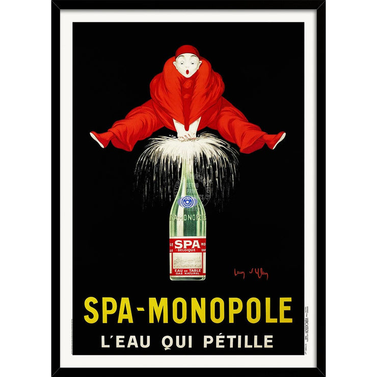 Spa Monopole 1928 | France A3 297 X 420Mm 11.7 16.5 Inches / Framed Print - Black Timber Art