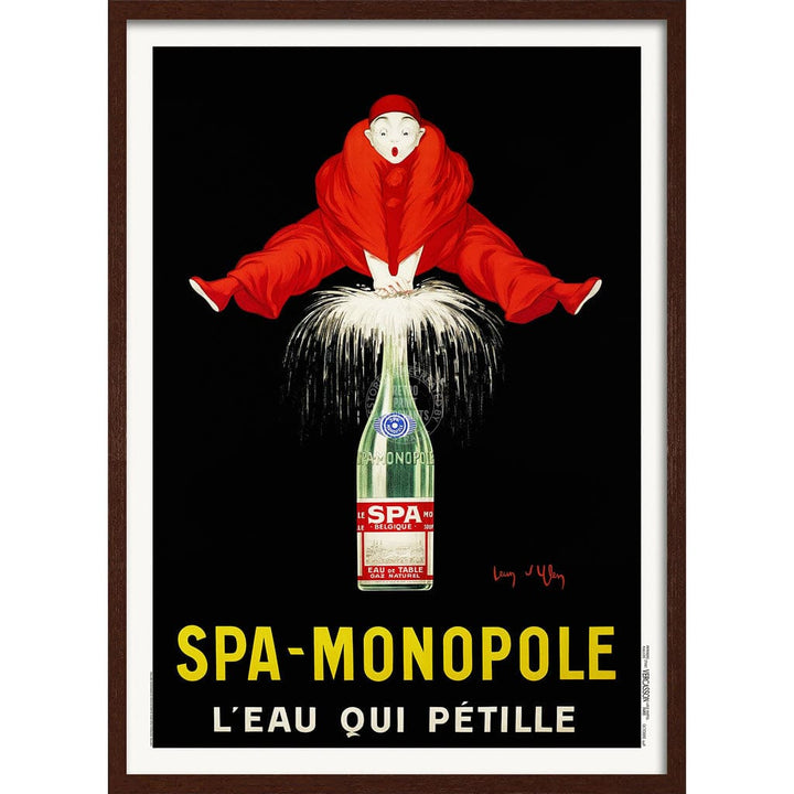 Spa Monopole 1928 | France A3 297 X 420Mm 11.7 16.5 Inches / Framed Print - Dark Oak Timber Art