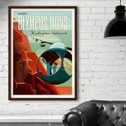 Spacex Mars Olympus Mons | Usa Print Art
