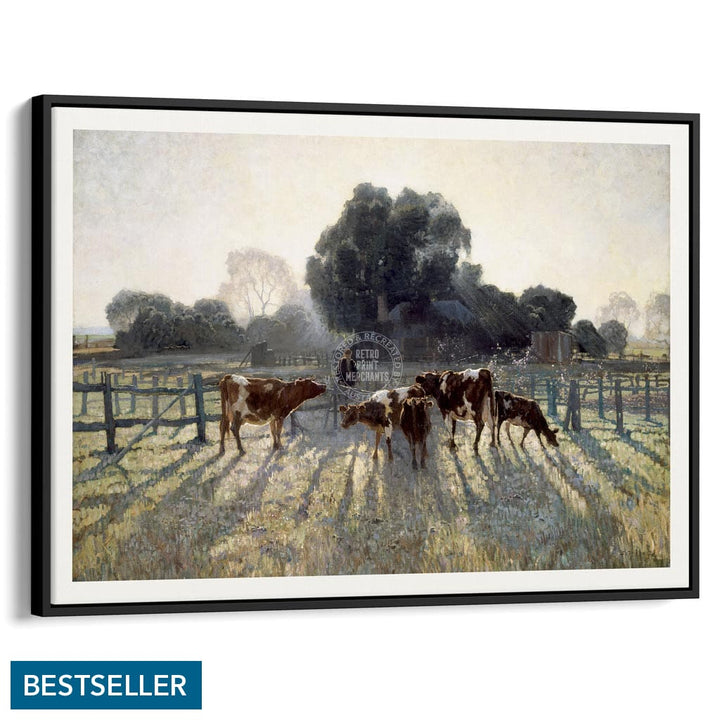 SPRING FROST | AUSTRALIA A3 | 297 x 420mm | 11.7 x 16.5 inches / Canvas Floating Frame: Black Timber Print Art