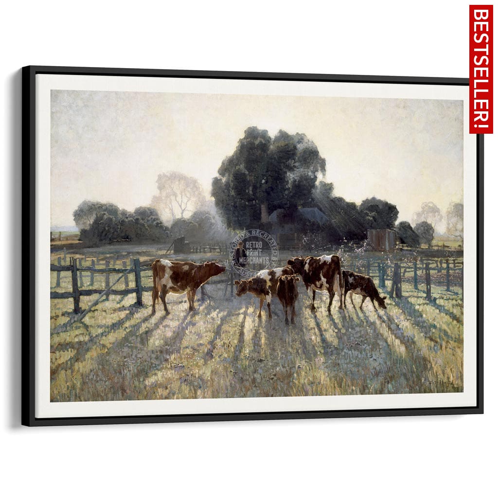 SPRING FROST | AUSTRALIA A3 | 297 x 420mm | 11.7 x 16.5 inches / Canvas Floating Frame: Black Timber Print Art