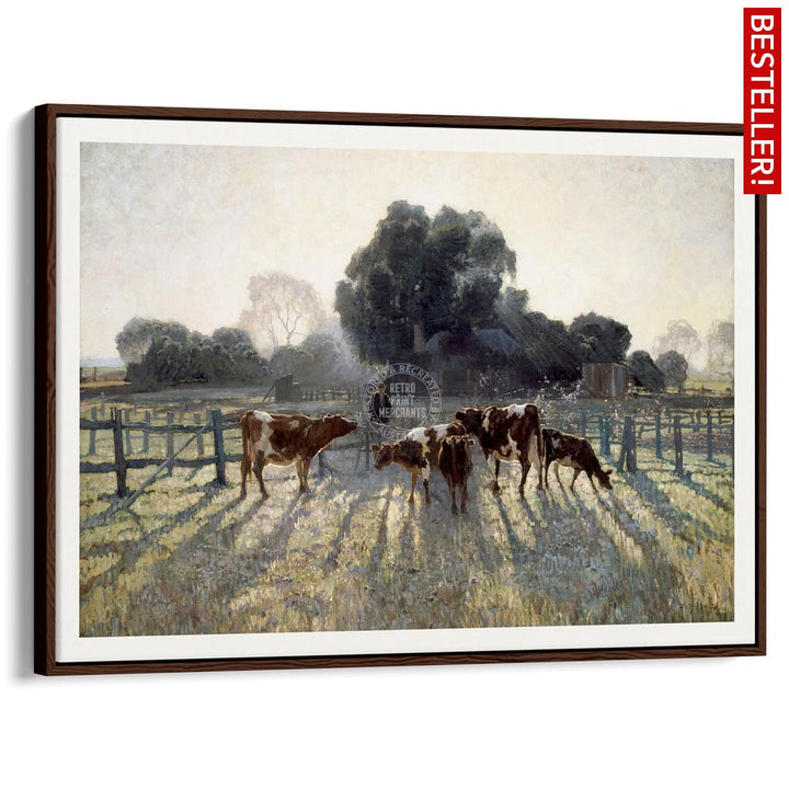 SPRING FROST | AUSTRALIA A3 | 297 x 420mm | 11.7 x 16.5 inches / Canvas Floating Frame: Chocolate Oak Timber Print Art