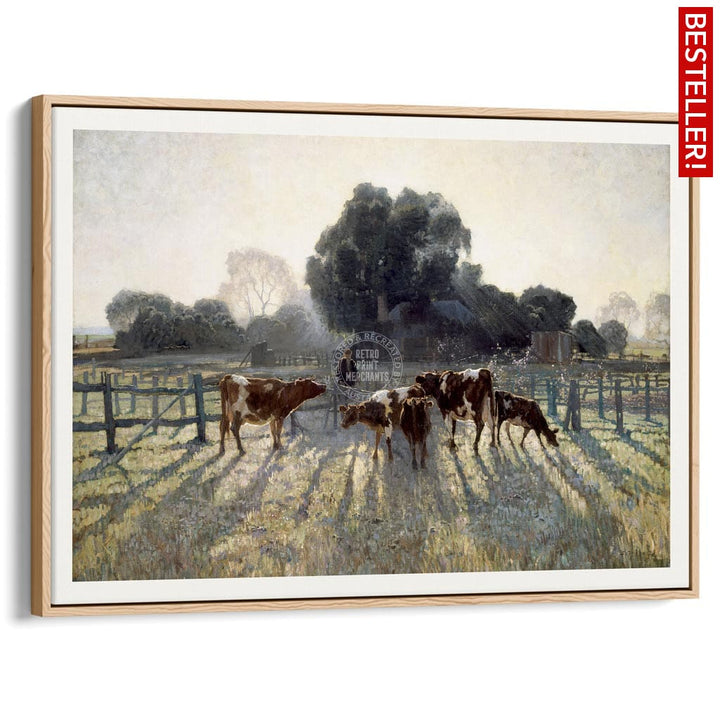 SPRING FROST | AUSTRALIA A3 | 297 x 420mm | 11.7 x 16.5 inches / Canvas Floating Frame: Natural Oak Timber Print Art