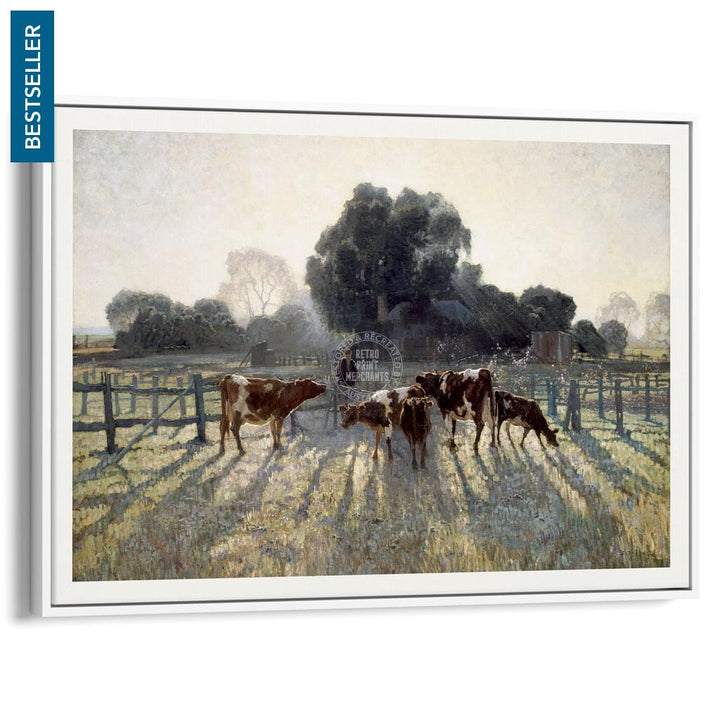 SPRING FROST | AUSTRALIA A3 | 297 x 420mm | 11.7 x 16.5 inches / Canvas Floating Frame: White Timber Print Art