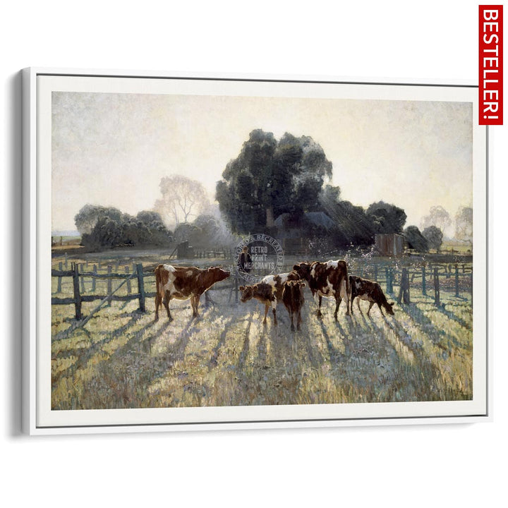 SPRING FROST | AUSTRALIA A3 | 297 x 420mm | 11.7 x 16.5 inches / Canvas Floating Frame: White Timber Print Art