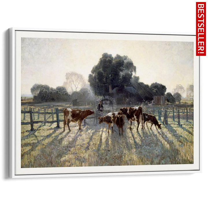 SPRING FROST | AUSTRALIA A3 | 297 x 420mm | 11.7 x 16.5 inches / Canvas Floating Frame: White Timber Print Art