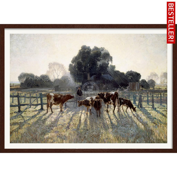 SPRING FROST | AUSTRALIA A3 | 297 x 420mm | 11.7 x 16.5 inches / Framed Print: Chocolate Oak Timber Print Art