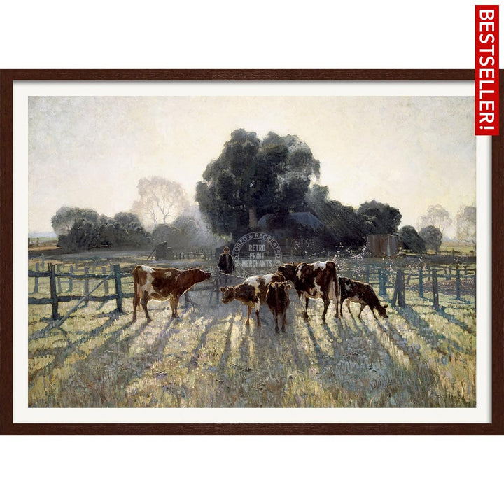 SPRING FROST | AUSTRALIA A3 | 297 x 420mm | 11.7 x 16.5 inches / Framed Print: Chocolate Oak Timber Print Art