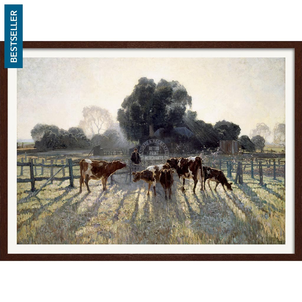 SPRING FROST | AUSTRALIA A3 | 297 x 420mm | 11.7 x 16.5 inches / Framed Print: Chocolate Oak Timber Print Art