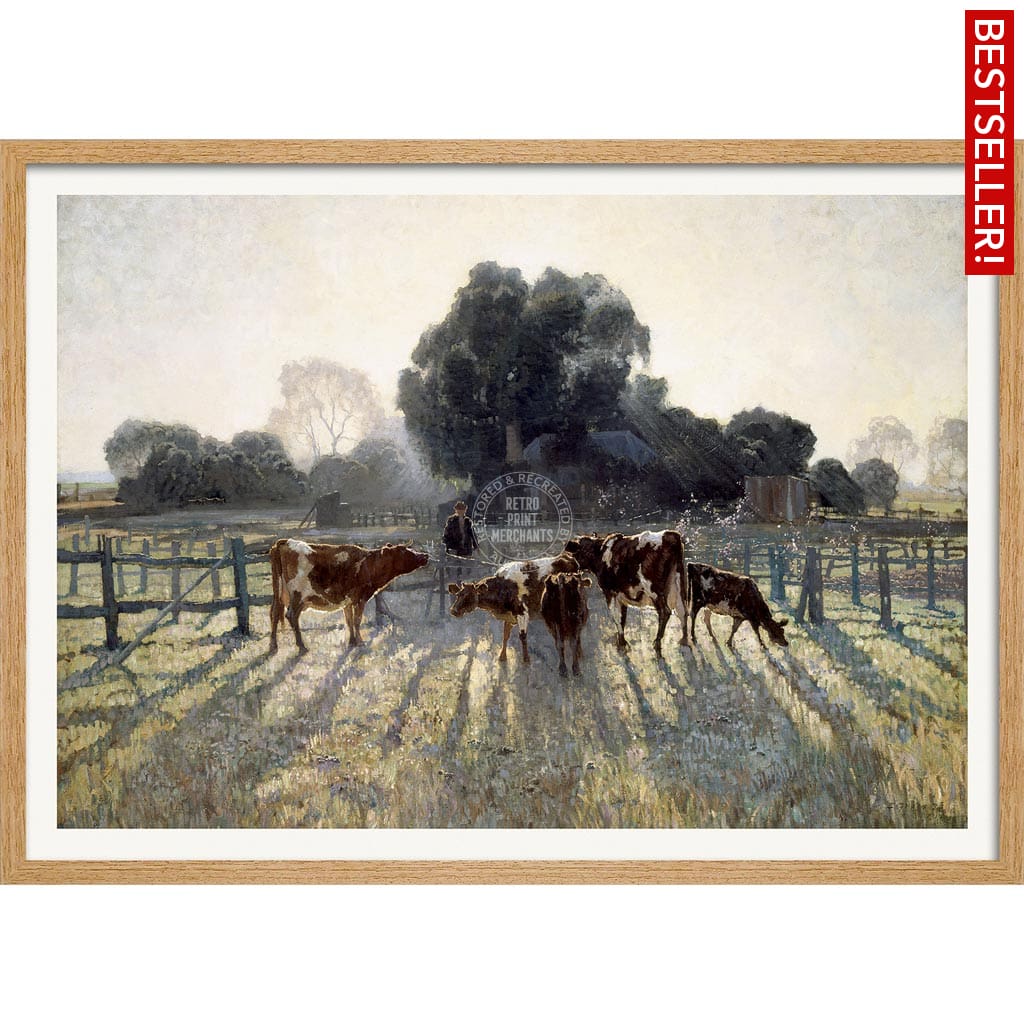 SPRING FROST | AUSTRALIA A3 | 297 x 420mm | 11.7 x 16.5 inches / Framed Print: Natural Oak Timber Print Art