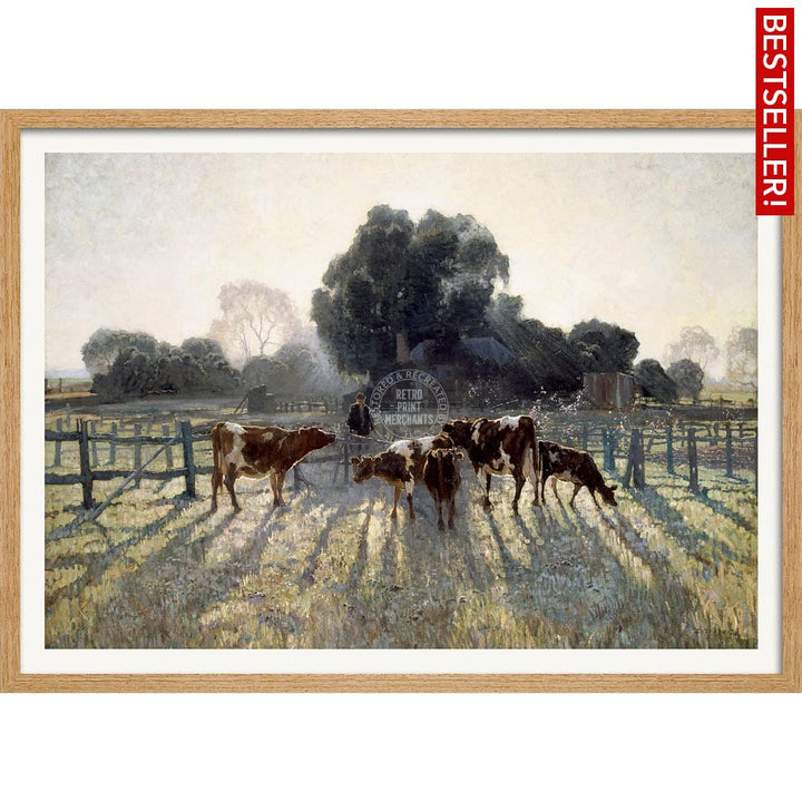 SPRING FROST | AUSTRALIA A3 | 297 x 420mm | 11.7 x 16.5 inches / Framed Print: Natural Oak Timber Print Art