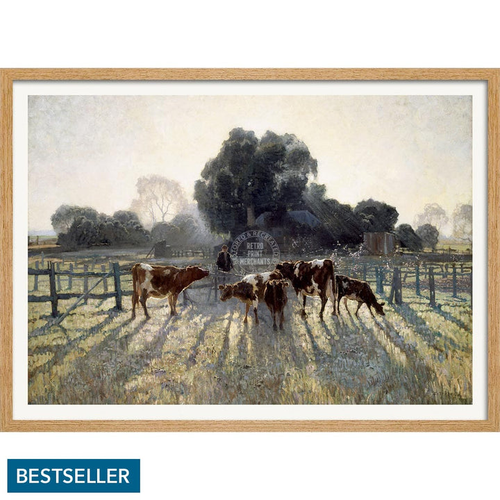 SPRING FROST | AUSTRALIA A3 | 297 x 420mm | 11.7 x 16.5 inches / Framed Print: Natural Oak Timber Print Art