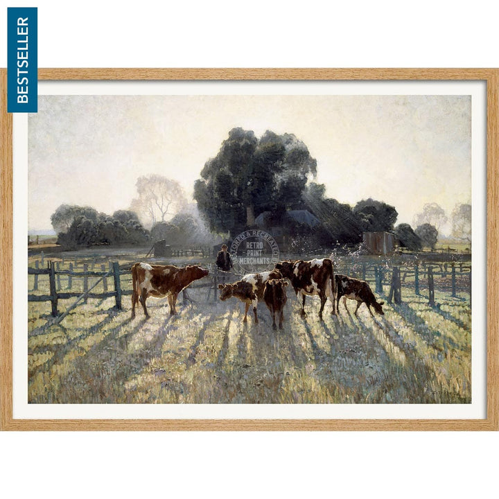 SPRING FROST | AUSTRALIA A3 | 297 x 420mm | 11.7 x 16.5 inches / Framed Print: Natural Oak Timber Print Art