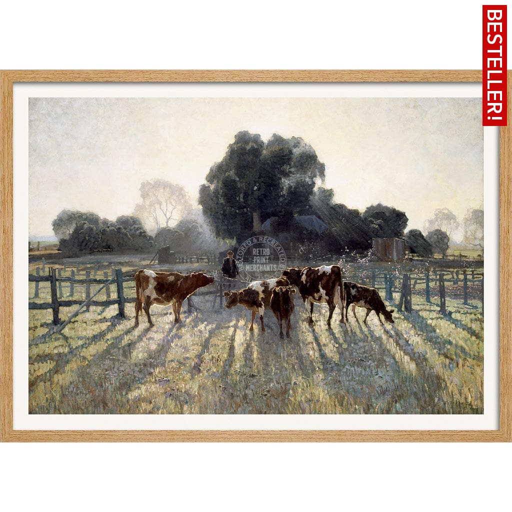 SPRING FROST | AUSTRALIA A3 | 297 x 420mm | 11.7 x 16.5 inches / Framed Print: Natural Oak Timber Print Art