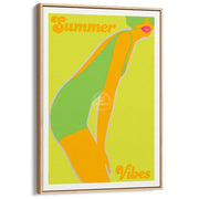 Summer Vibes | Australia A3 297 X 420Mm 11.7 16.5 Inches / Canvas Floating Frame - Natural Oak