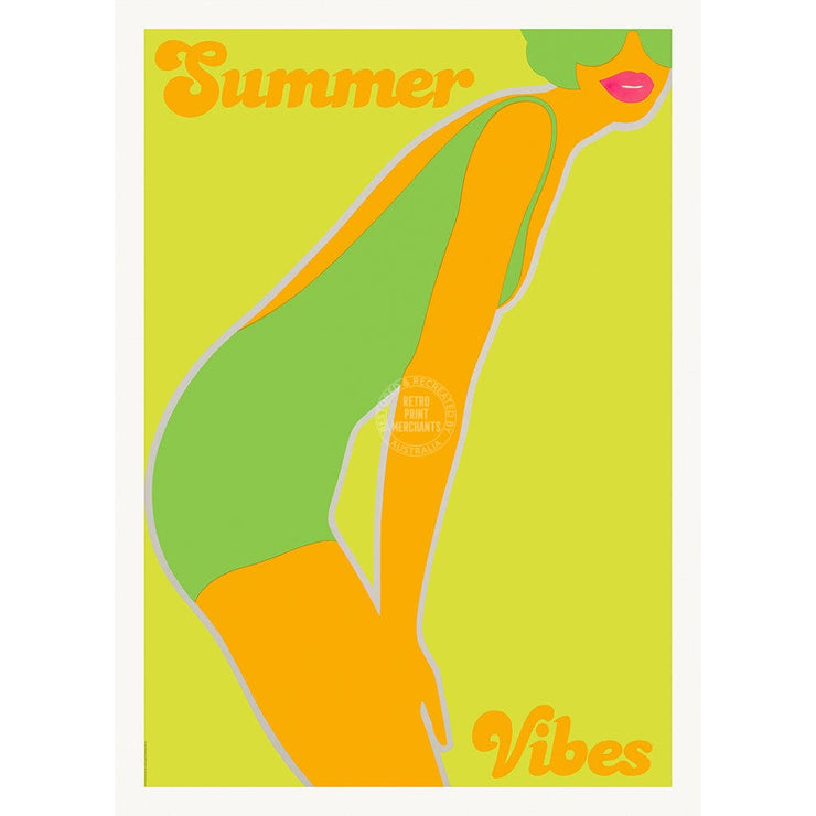 Summer Vibes | Australia A3 297 X 420Mm 11.7 16.5 Inches / Unframed Print Art