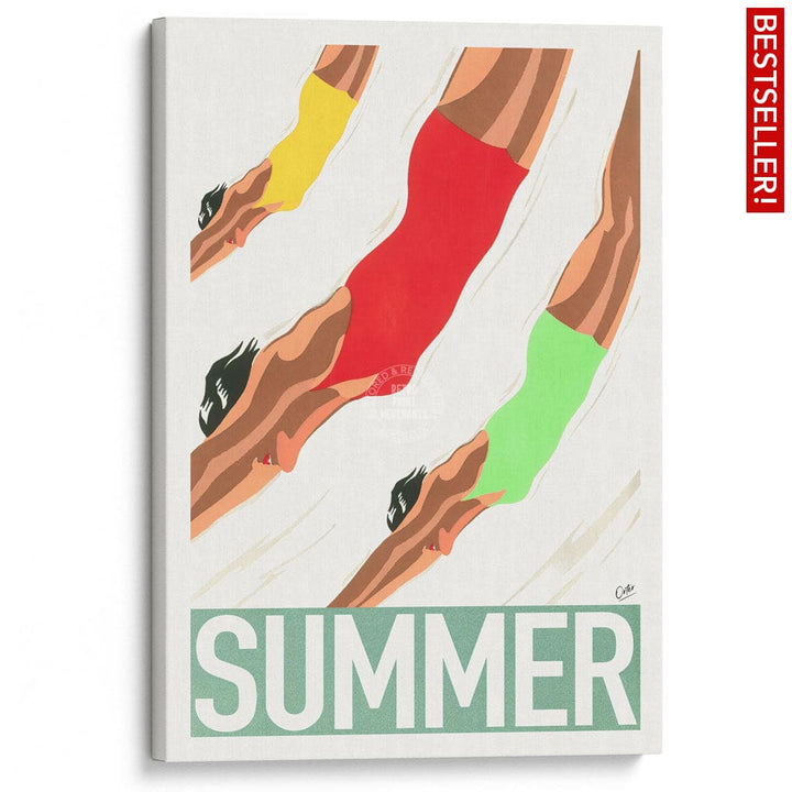 Summer | Worldwide A4 210 X 297Mm 8.3 11.7 Inches / Stretched Canvas Print Art