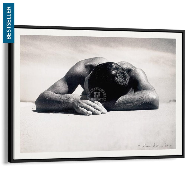 Sunbaker 1937 | Australia A3 297 X 420Mm 11.7 16.5 Inches / Canvas Floating Frame - Black Timber