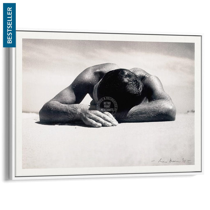 Sunbaker 1937 | Australia A3 297 X 420Mm 11.7 16.5 Inches / Canvas Floating Frame - White Timber