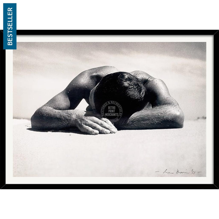 Sunbaker 1937 | Australia A3 297 X 420Mm 11.7 16.5 Inches / Framed Print - Black Timber Art
