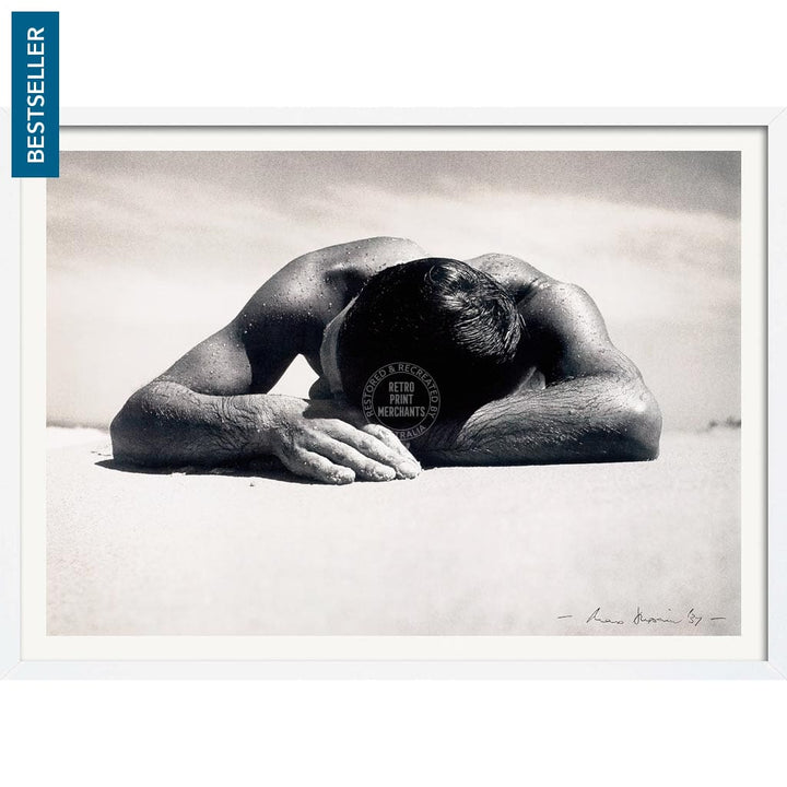 Sunbaker 1937 | Australia A3 297 X 420Mm 11.7 16.5 Inches / Framed Print - White Timber Art