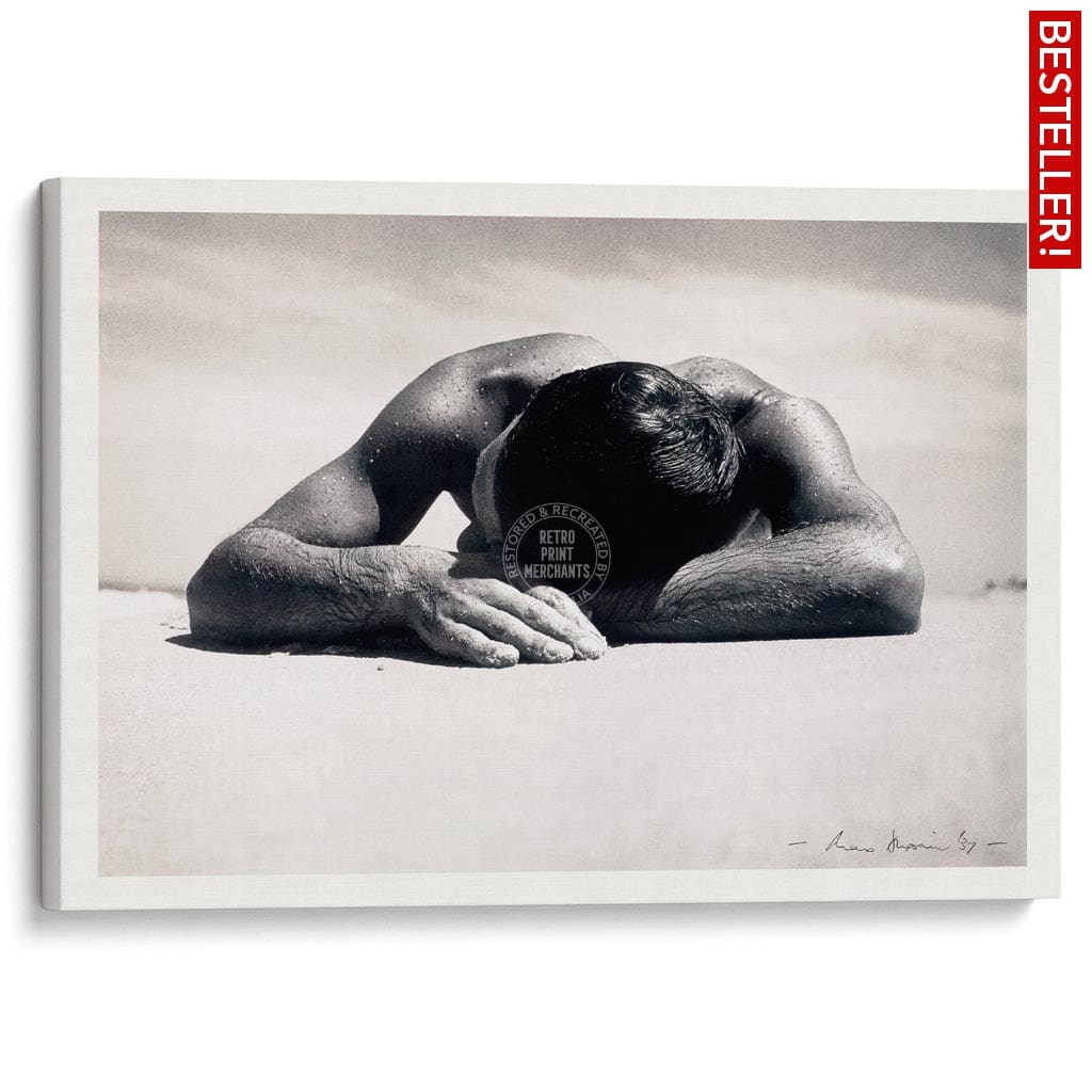 Sunbaker 1937 | Australia A3 297 X 420Mm 11.7 16.5 Inches / Stretched Canvas Print Art
