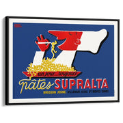 Supralta Pasta | France A3 297 X 420Mm 11.7 16.5 Inches / Canvas Floating Frame - Black Timber Print