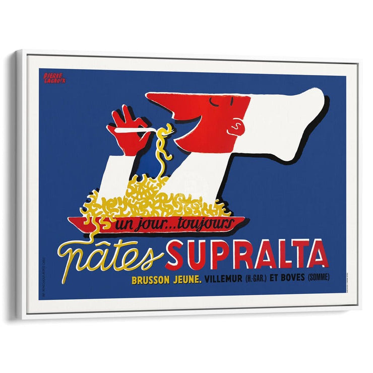 Supralta Pasta | France A3 297 X 420Mm 11.7 16.5 Inches / Canvas Floating Frame - White Timber Print