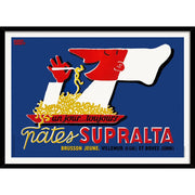Supralta Pasta | France A3 297 X 420Mm 11.7 16.5 Inches / Framed Print - Black Timber Art