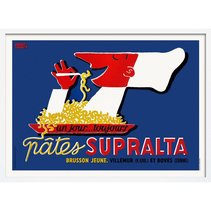 Supralta Pasta | France A3 297 X 420Mm 11.7 16.5 Inches / Framed Print - White Timber Art