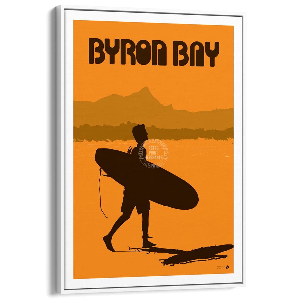 Surf Byron Bay With Mount Warning | Australia Print Art
