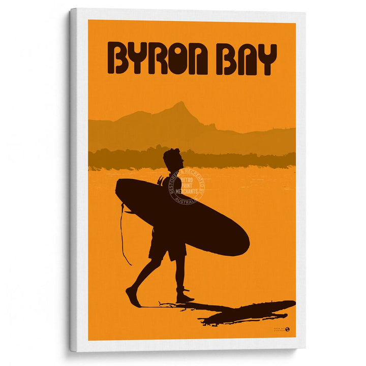 Surf Byron Bay With Mount Warning | Australia Print Art
