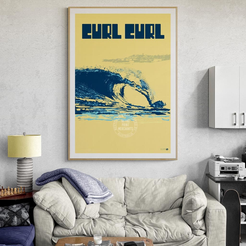 Surf Curl | Australia Print Art