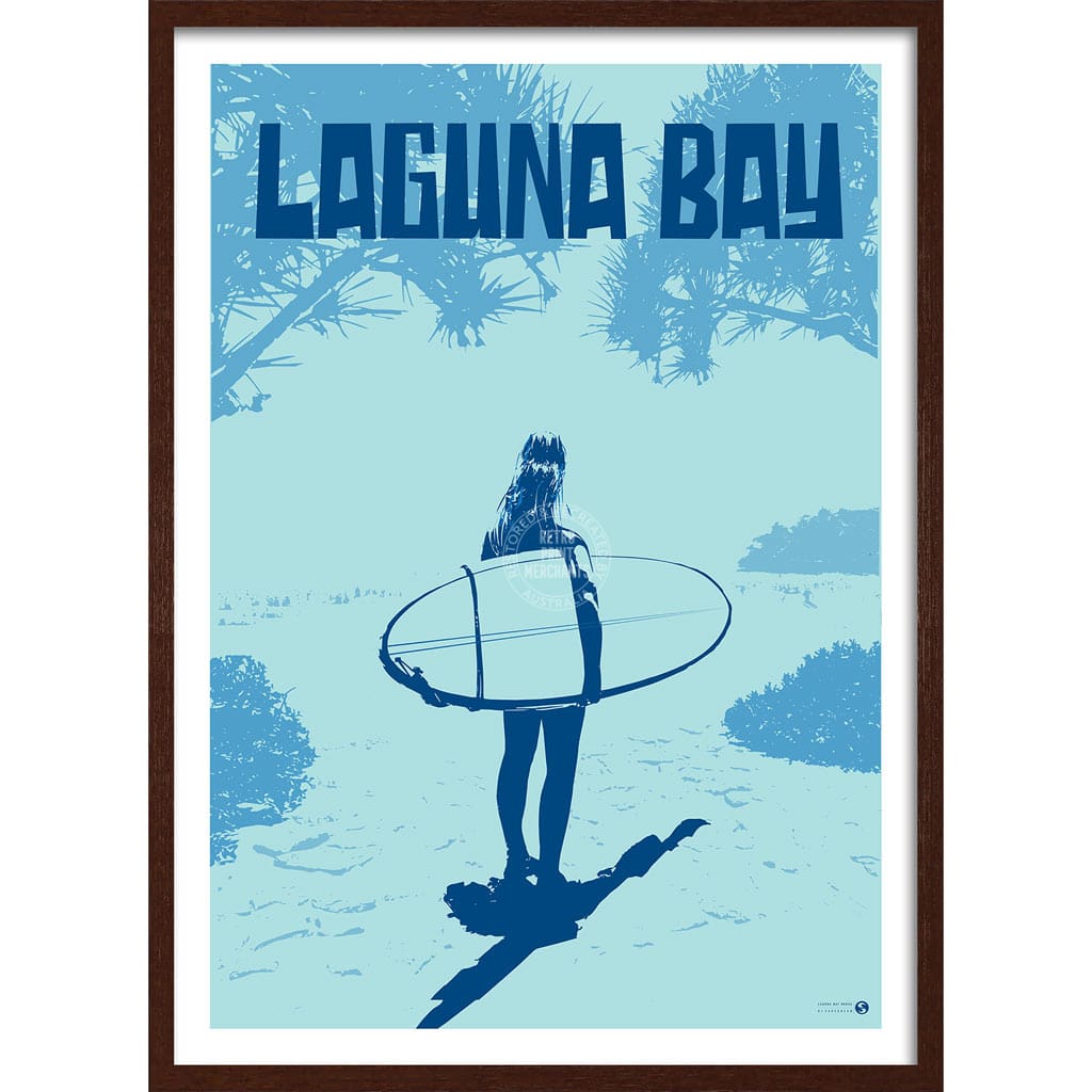 Surf Laguna Bay Noosa: Blue | Australia Print Art