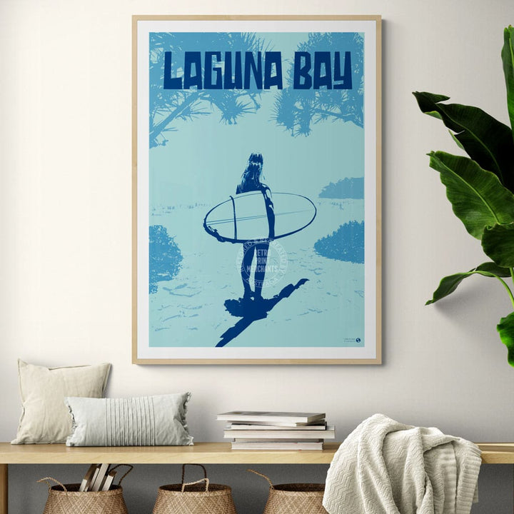 Surf Laguna Bay Noosa: Blue | Australia Print Art