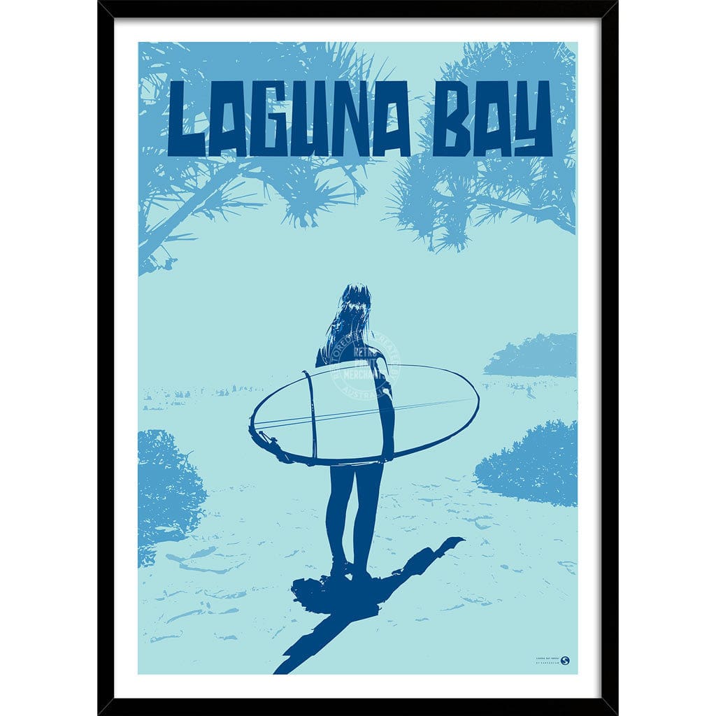 Surf Laguna Bay Noosa: Blue | Australia Print Art