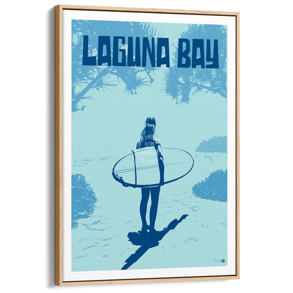 Surf Laguna Bay Noosa: Blue | Australia Print Art